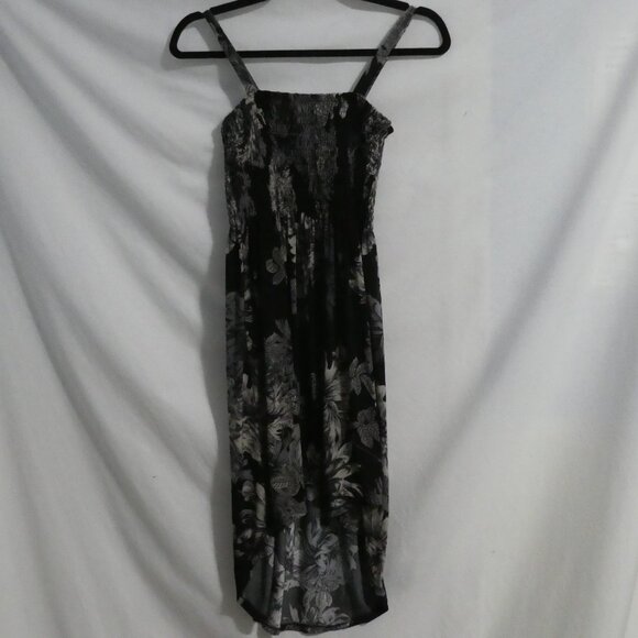 CANDY COUTURE | medium | Black and Grey Spaghetti Strap High Low Dress - Picture 1 of 16
